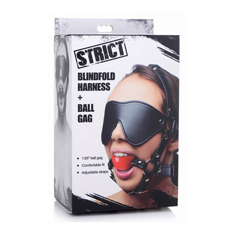ST Blindfold Harness with Ball Gag