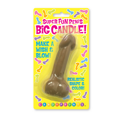 Super Fun Big Penis Candle, Brown